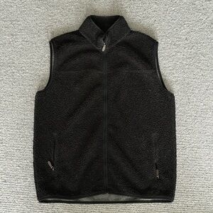 Vinyard Vines Men's Nantucket Sherpa Fleece Full Vest Black Medium M